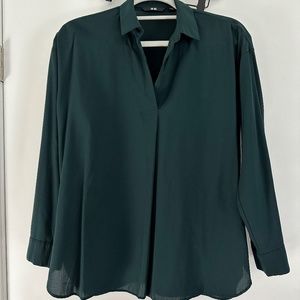 Uniqlo Office / Work Skipper Collar Long-Sleeved Top